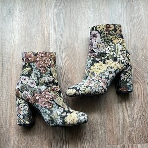 Urban Outfitters Floral Booties